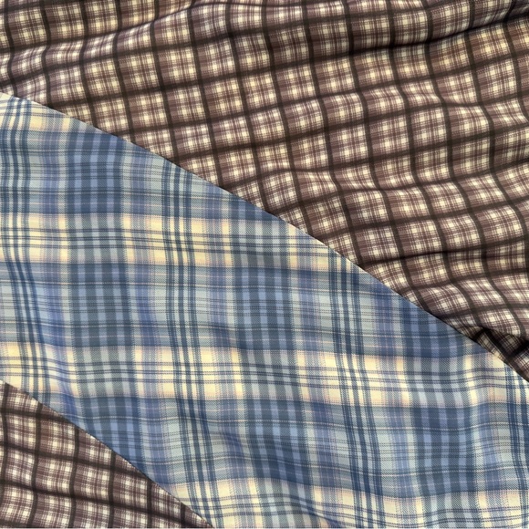 Urban Outfitters Blue and Brown Plaid A-Line Skirt - Picture 5 of 6